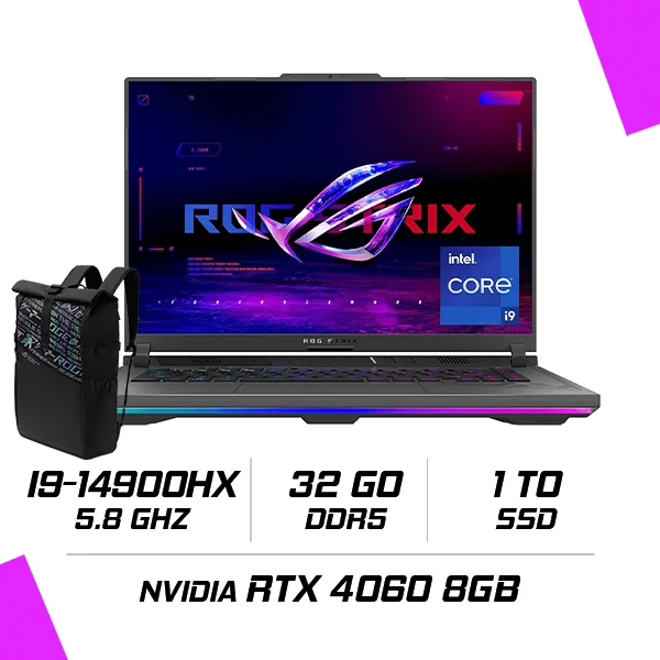 ASUS ROG STRIX G16 – G614 (2024) (i9-14900HX/32GB DDR5/1TB SSD/RTX 4060/16″ QHD+ 240 Hz) G614JVR-N4164W